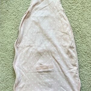 Woolino sleepsack - merino wool pink with white polka dots (2 - 24 months)